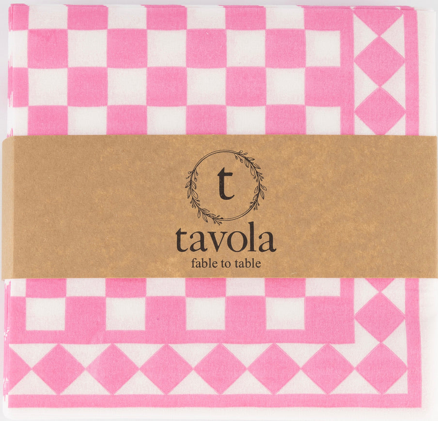 Napkins | Checkerboard Pink