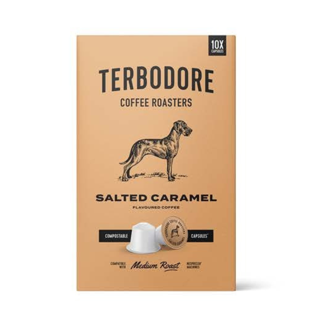 Coffee Capsules Box of 10 | Salted Caramel Flavoured | Medium Roast