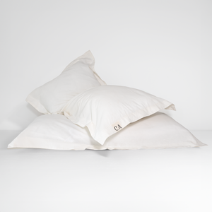 100% Organic Cotton Canvas Pillowcase │King │White