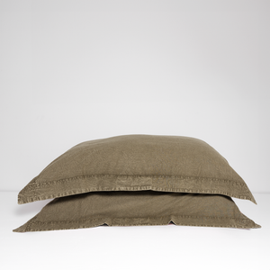 100% Organic Cotton Canvas Pillowcase │Standard │Khaki