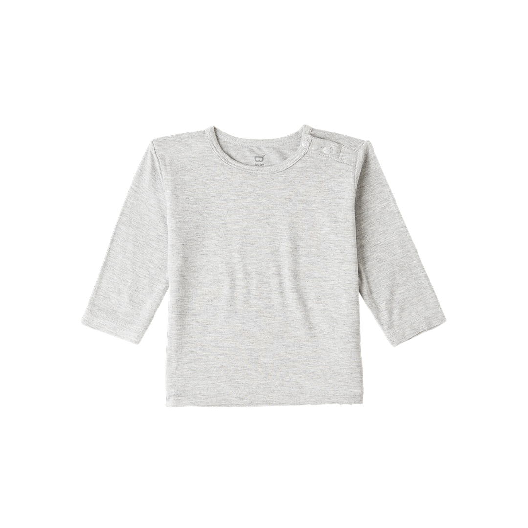 Long Sleeve Top | 6 - 12 Months | Light Grey