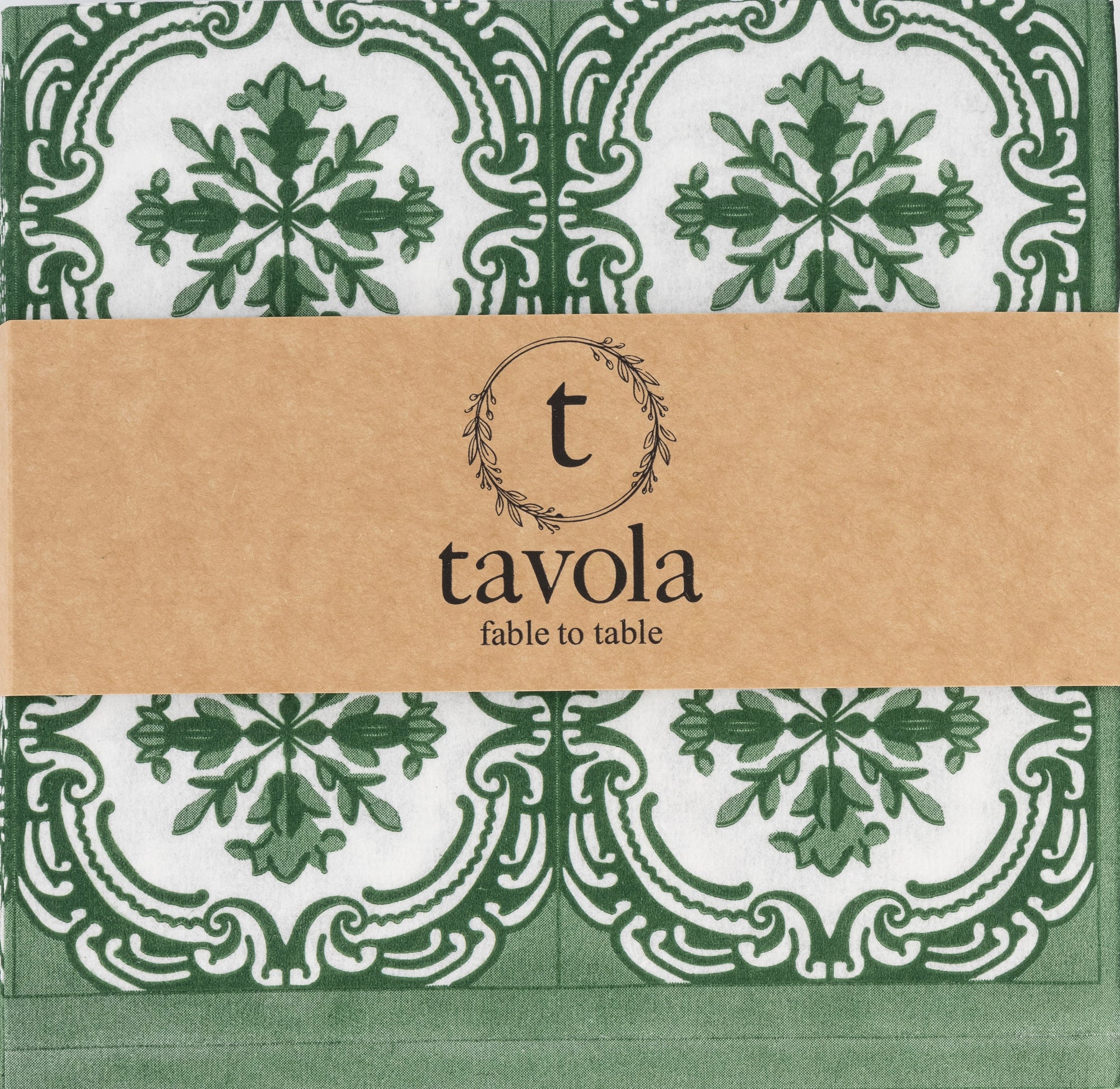 Napkins | Floral Tile Green