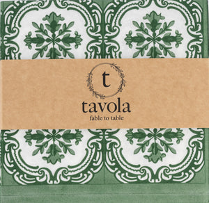 Napkins | Floral Tile Green