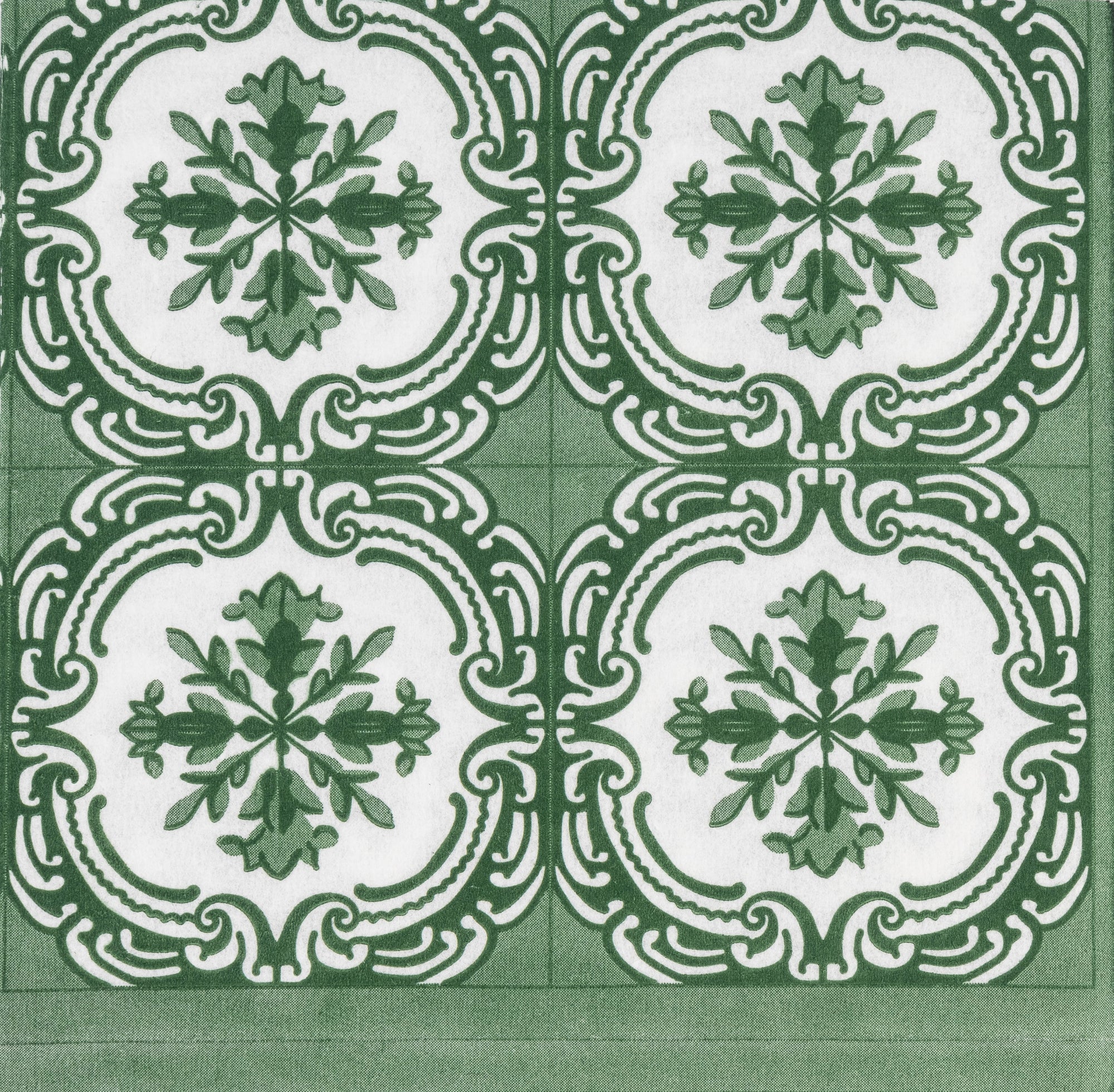 Napkins | Floral Tile Green